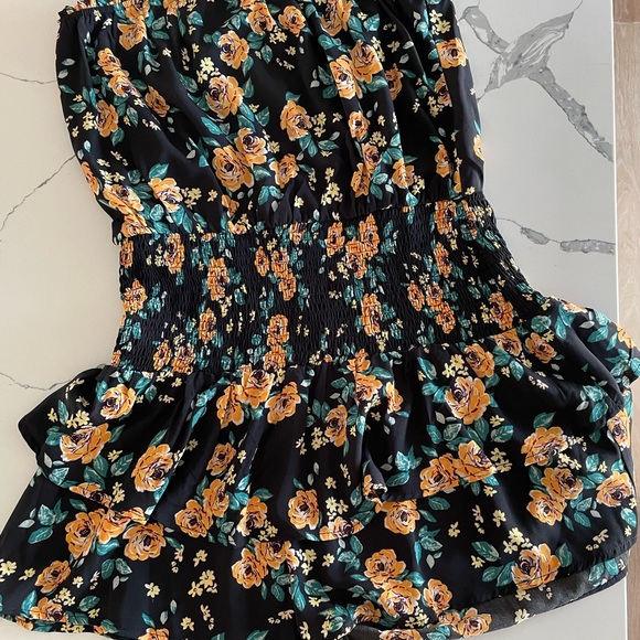 Women’s Black Floral Romper - Picture 2 of 5